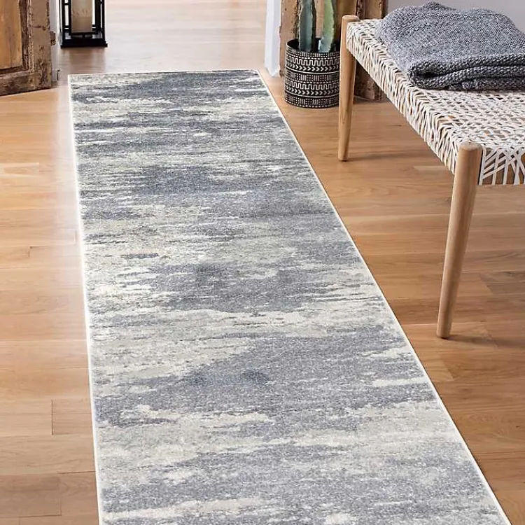 Area Rugs-Kirklands Home Jordan Delia Modern Runner, 2x10 Gray