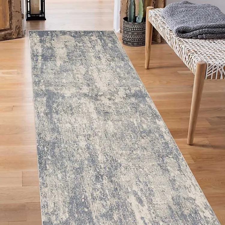 Area Rugs-Kirklands Home Jordan Cary Runner, 2x10 Gray
