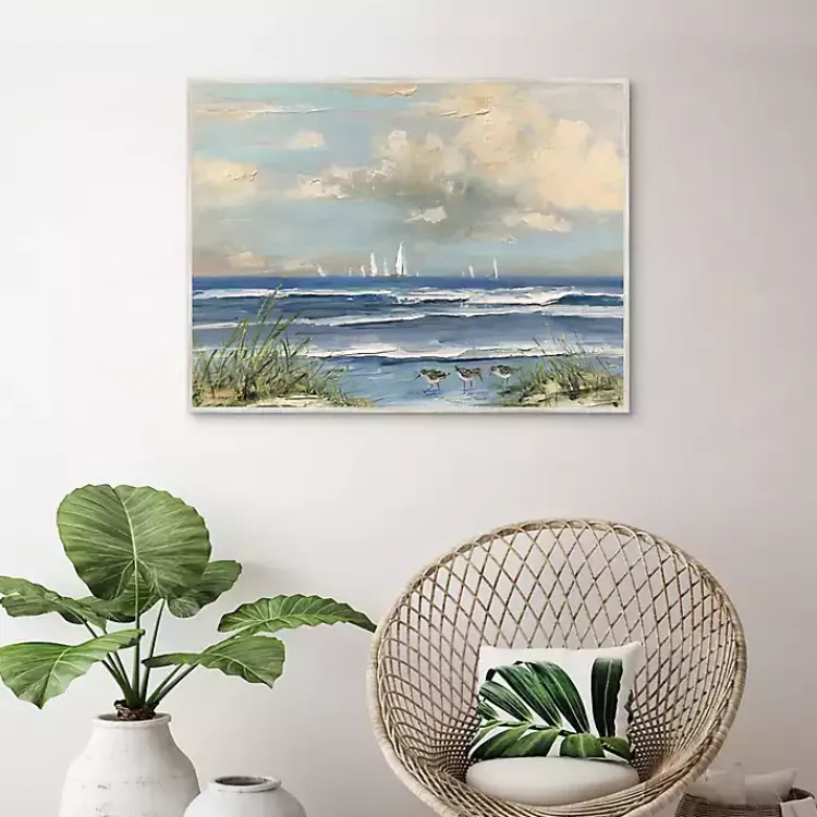 Canvas Art-Kirklands Home Ocean Regatta Framed Canvas Art Print Multi