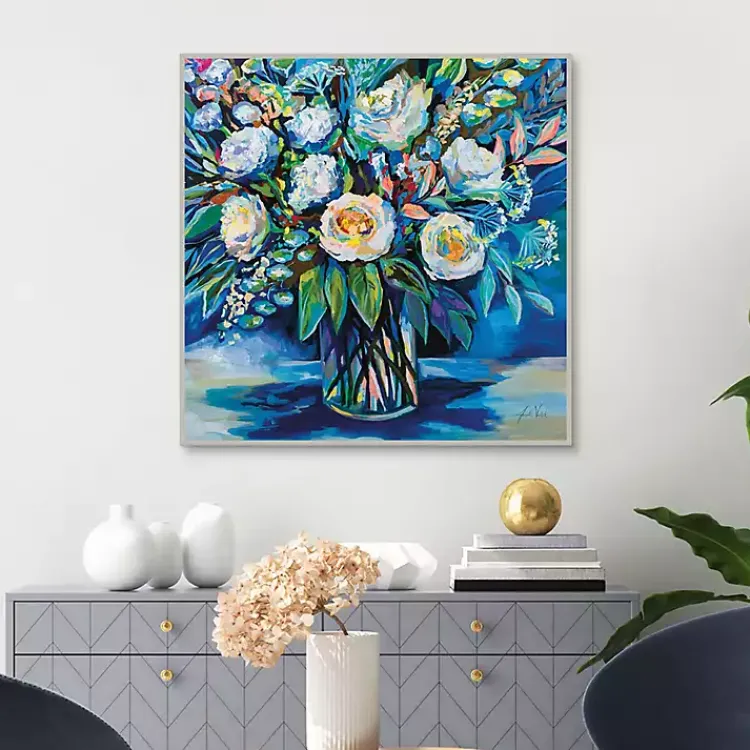 Canvas Art-Kirklands Home Feeling Framed Canvas Art Print Blue