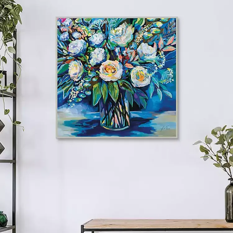 Canvas Art-Kirklands Home Feeling Framed Canvas Art Print Blue