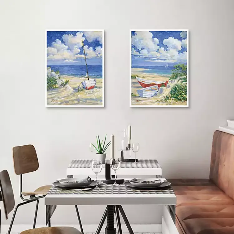Canvas Art-Kirklands Home Costa Del Sol Framed Canvas Art Prints, Set of 2