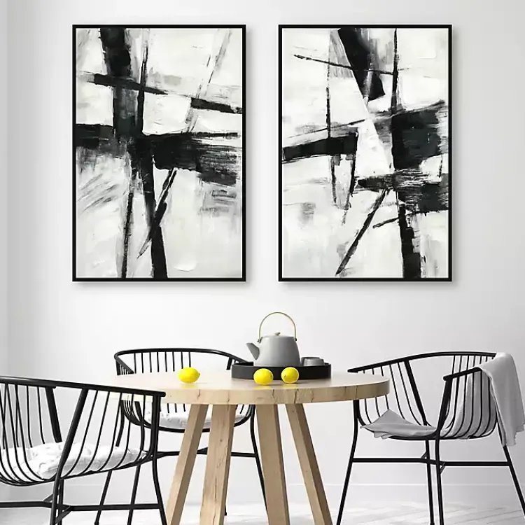 Canvas Art-Kirklands Home Brushed Away Framed Canvas Art Prints, Set of 2
