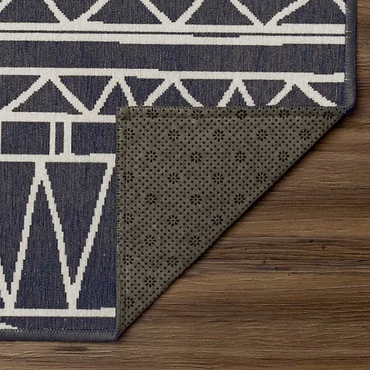 Area Rugs-Kirklands Home Gray Chelsea Geometric Washable Area Rug, 3x5