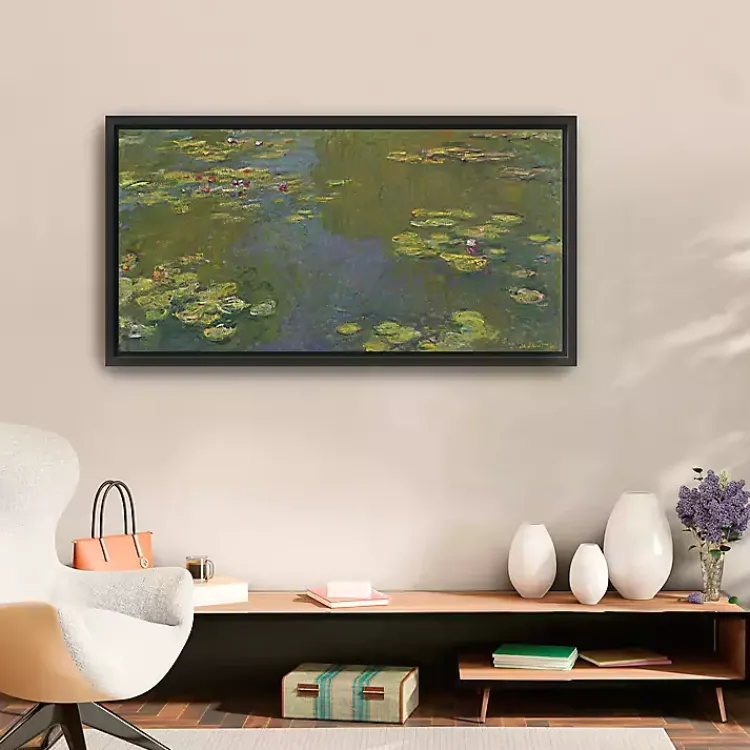 Canvas Art-Kirklands Home Le Bassin Aux Nympheas Framed Canvas Art Print Green