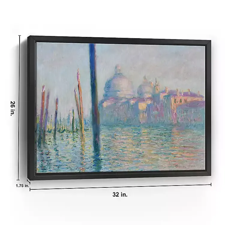 Canvas Art-Kirklands Home Le Grand Canal-Venice Framed Canvas Art Print Blue