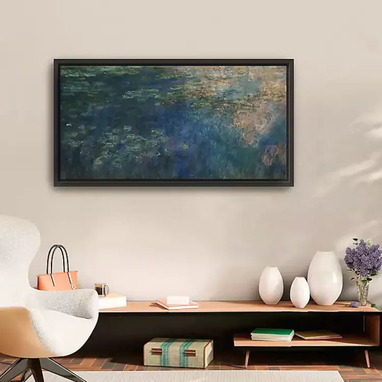 Canvas Art-Kirklands Home Reflections of Clouds Framed Canvas Art Print Blue