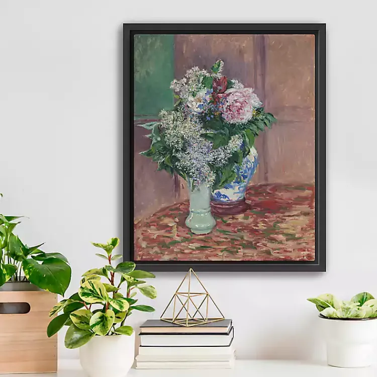 Canvas Art-Kirklands Home Lilacs and Peonies Framed Canvas Art Print