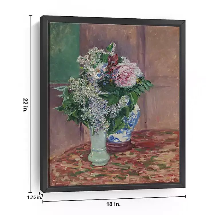 Canvas Art-Kirklands Home Lilacs and Peonies Framed Canvas Art Print