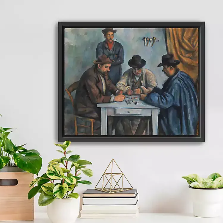 Canvas Art-Kirklands Home The Card Players Framed Canvas Art Print