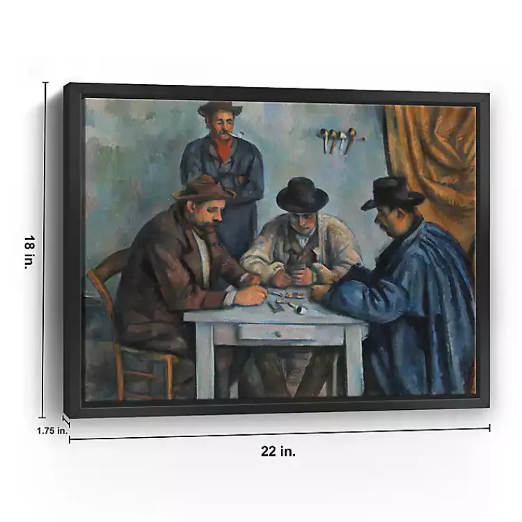 Canvas Art-Kirklands Home The Card Players Framed Canvas Art Print