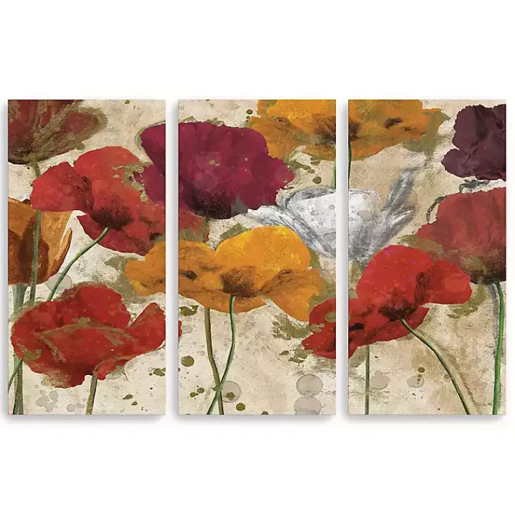 Canvas Art-Kirklands Home Happy Flowers Canvas Art Prints, Set of 3 Multi