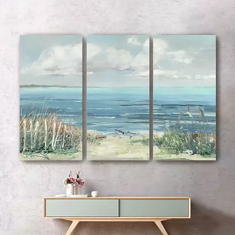 Canvas Art-Kirklands Home Lively Cove Canvas Art Prints, Set of 3 Multi