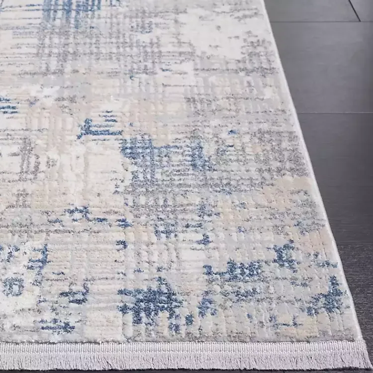 Area Rugs-Kirklands Home Gray and Blue Whisper Abstract Area Rug, 5x7