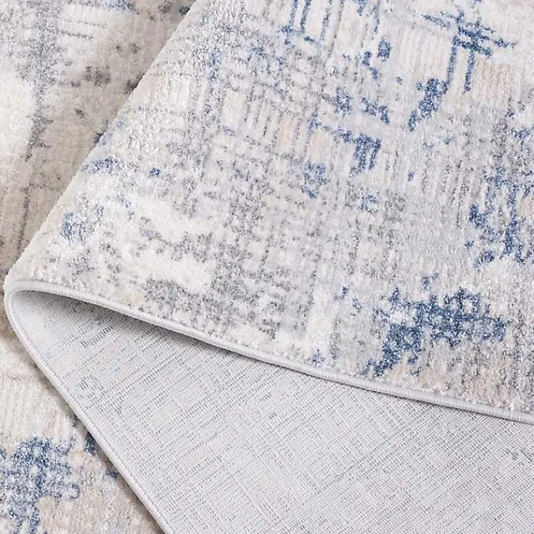 Area Rugs-Kirklands Home Gray and Blue Whisper Abstract Area Rug, 5x7