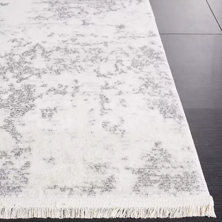 Area Rugs-Kirklands Home Gray and Ivory Whisper Abstract Area Rug, 6x6