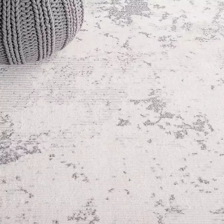 Area Rugs-Kirklands Home Gray and Ivory Whisper Abstract Area Rug, 8x10