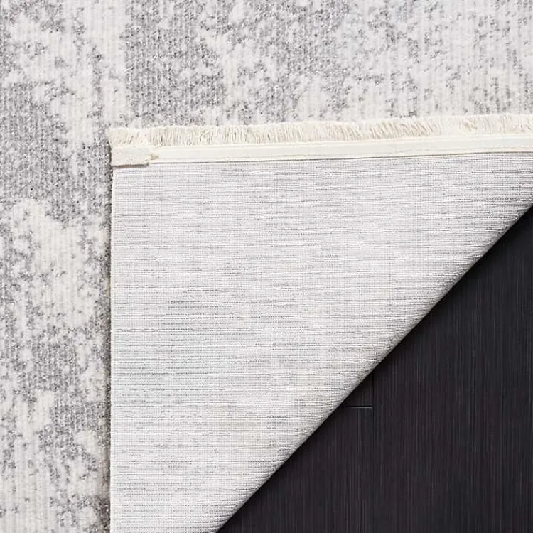 Area Rugs-Kirklands Home Gray and Ivory Whisper Abstract Area Rug, 8x10