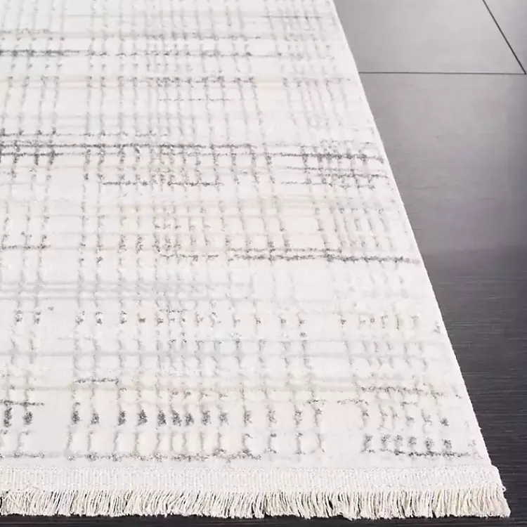 Area Rugs-Kirklands Home Gray and Ivory Whisper Striated Area Rug, 5x7
