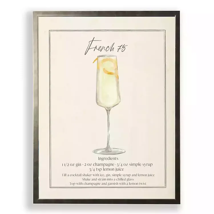 Framed Art-Kirklands Home French 75 Framed Art Print Red