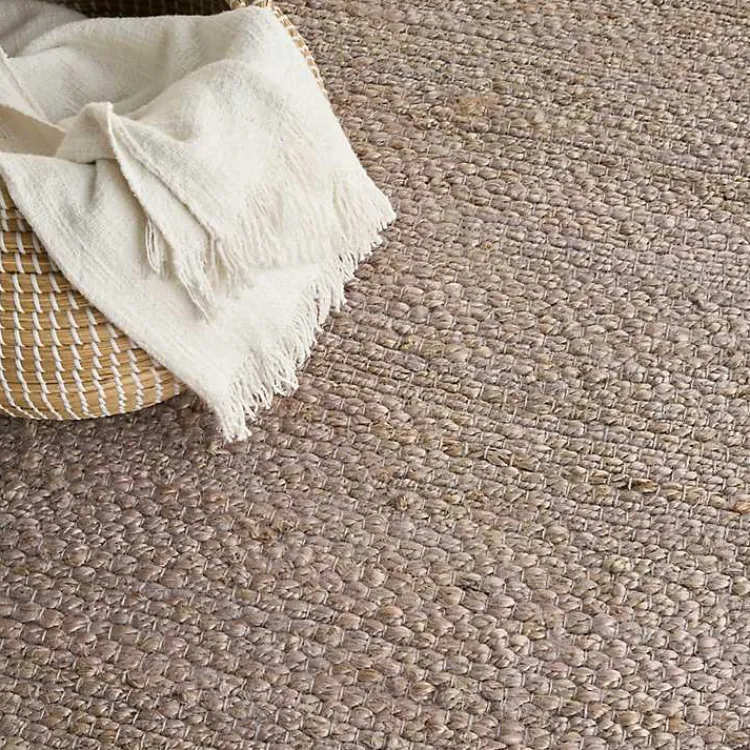 Area Rugs-Kirklands Home Jaxon Natural Jute Area Rug, 5x7 Gray