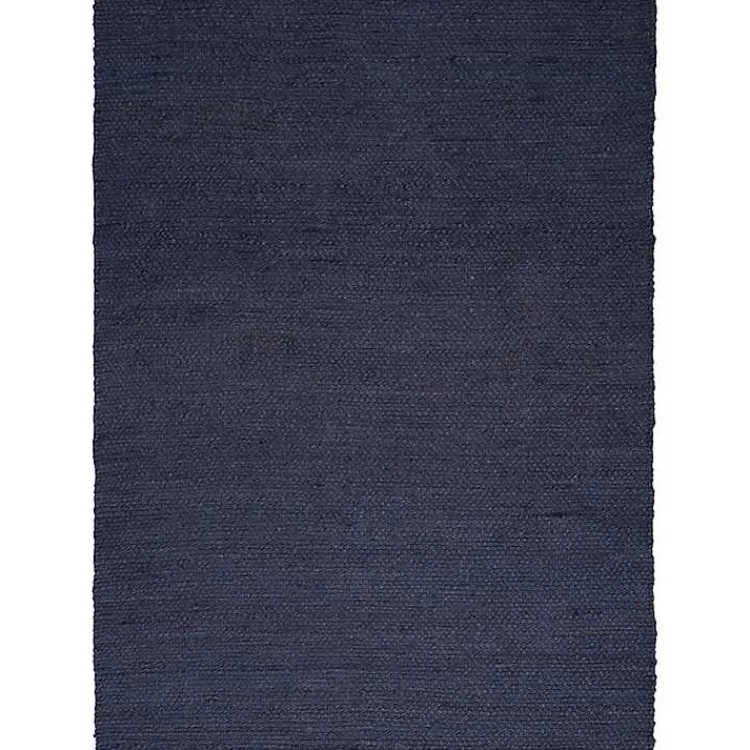 Area Rugs-Kirklands Home Jaxon Navy Natural Jute Area Rug, 8x10 Blue