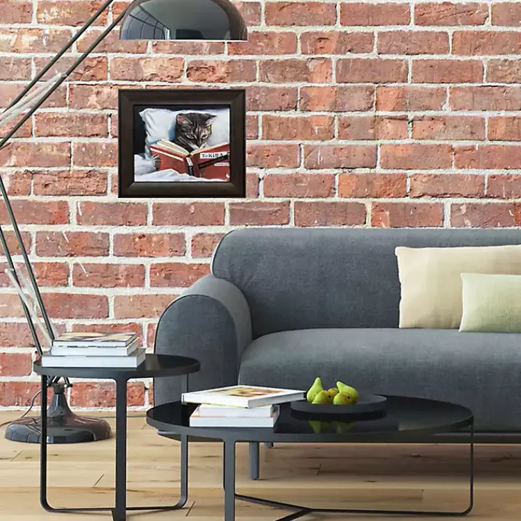 Framed Art-Kirklands Home Cat Reading Framed Art Print