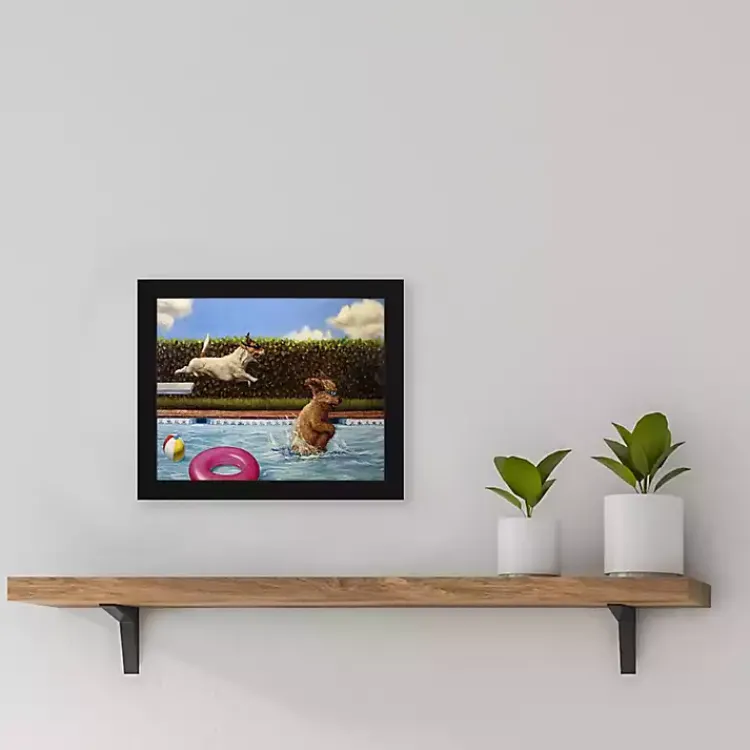 Framed Art-Kirklands Home Pool Party Framed Art Print Multi