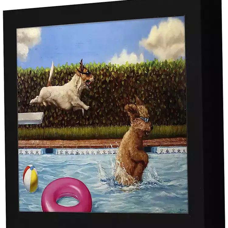 Framed Art-Kirklands Home Pool Party Framed Art Print Multi