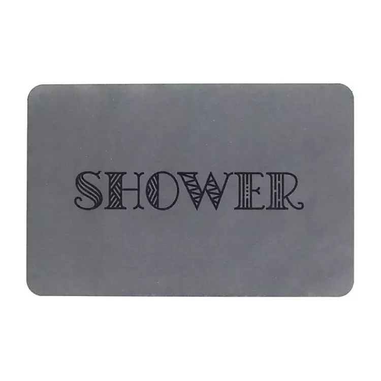 Bathroom Rugs-Kirklands Home Shower Stone Bath Mat Gray
