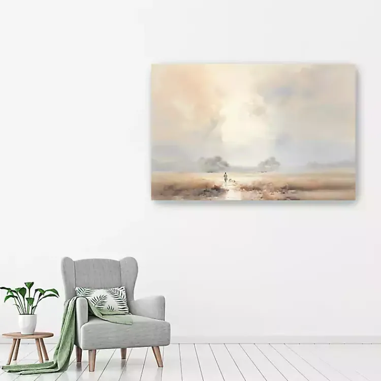 Canvas Art-Kirklands Home Dear to the Shepherd Canvas Art Print Gray