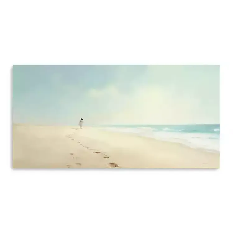 Canvas Art-Kirklands Home Footprints in the Sand Canvas Art Print, 20x10 in.