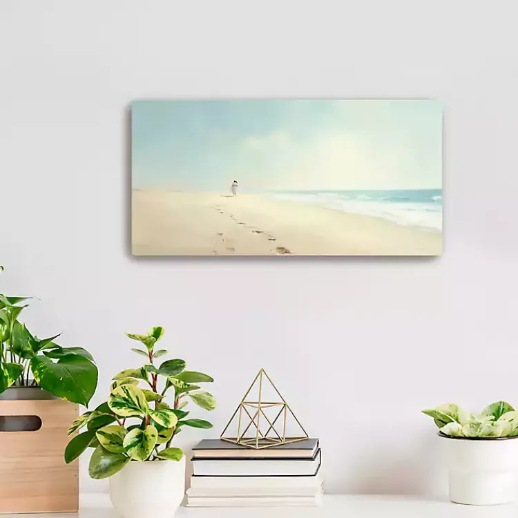 Canvas Art-Kirklands Home Footprints in the Sand Canvas Art Print, 20x10 in.