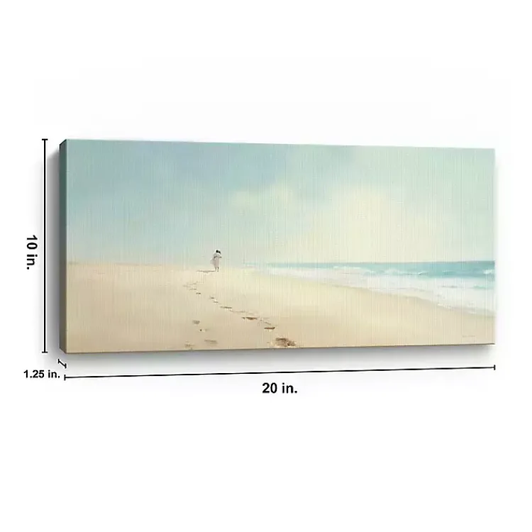 Canvas Art-Kirklands Home Footprints in the Sand Canvas Art Print, 20x10 in.