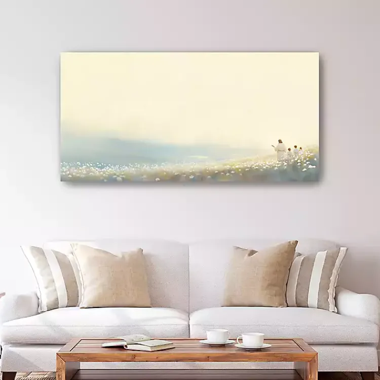 Canvas Art-Kirklands Home Far Green Hill Canvas Art Print, 30x60 Multi