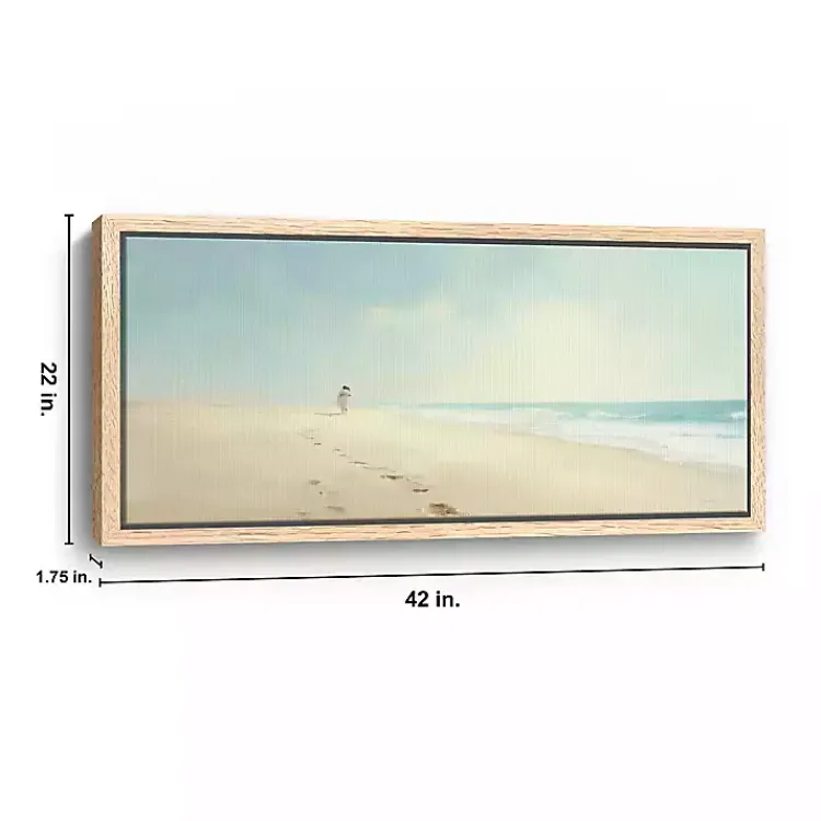 Canvas Art-Kirklands Home Footprints On The Sand Framed Canvas Art Print Multi