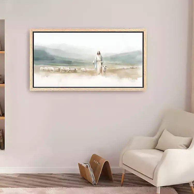 Canvas Art-Kirklands Home Good Shepherd Framed Canvas Art Print