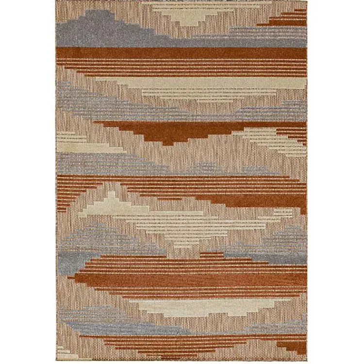 Outdoor Rugs-Kirklands Home Fernandina Outdoor Area Rug, 7x10 Brown