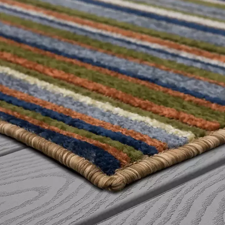 Outdoor Rugs-Kirklands Home Linear Seaside Outdoor Area Rug, 7x10 Multi
