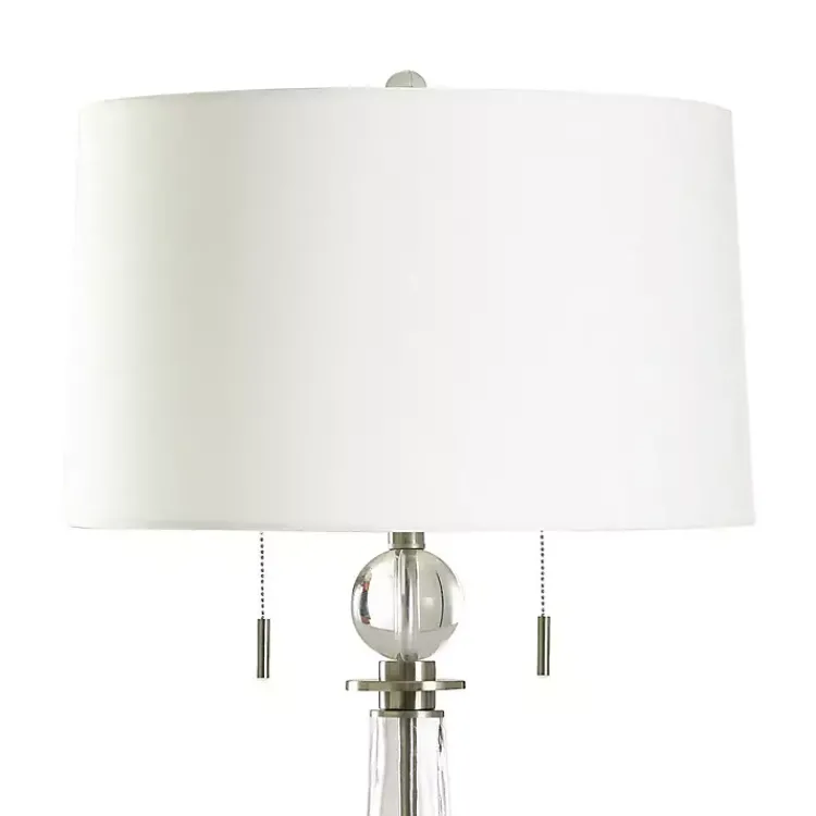 Table Lamps-Kirklands Home Glass Textured Teardrop Table Lamp White