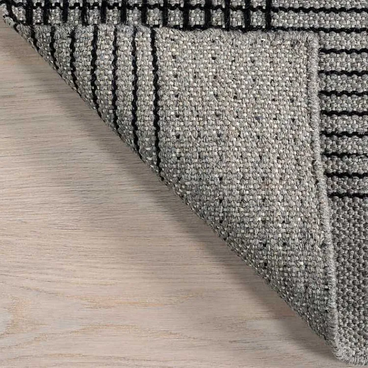 Area Rugs-Kirklands Home Plaid Emily Henderson x RugsUSA Area Rug, 6x9 Gray