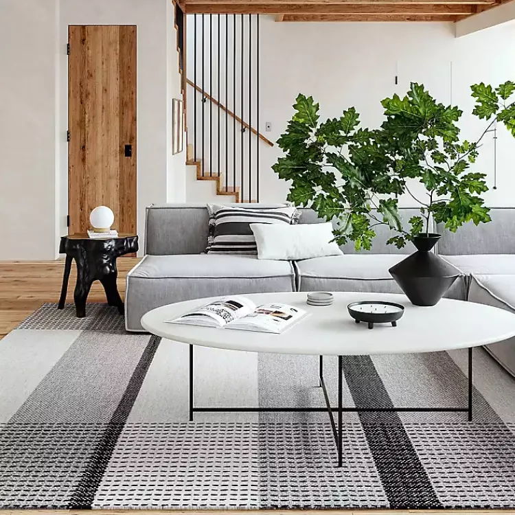 Area Rugs-Kirklands Home Portland Emily Henderson x RugsUSA Rug, 5x8 Gray
