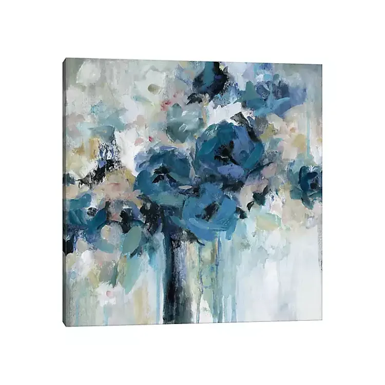 Canvas Art-Kirklands Home Rose Splash Canvas Art Print Blue