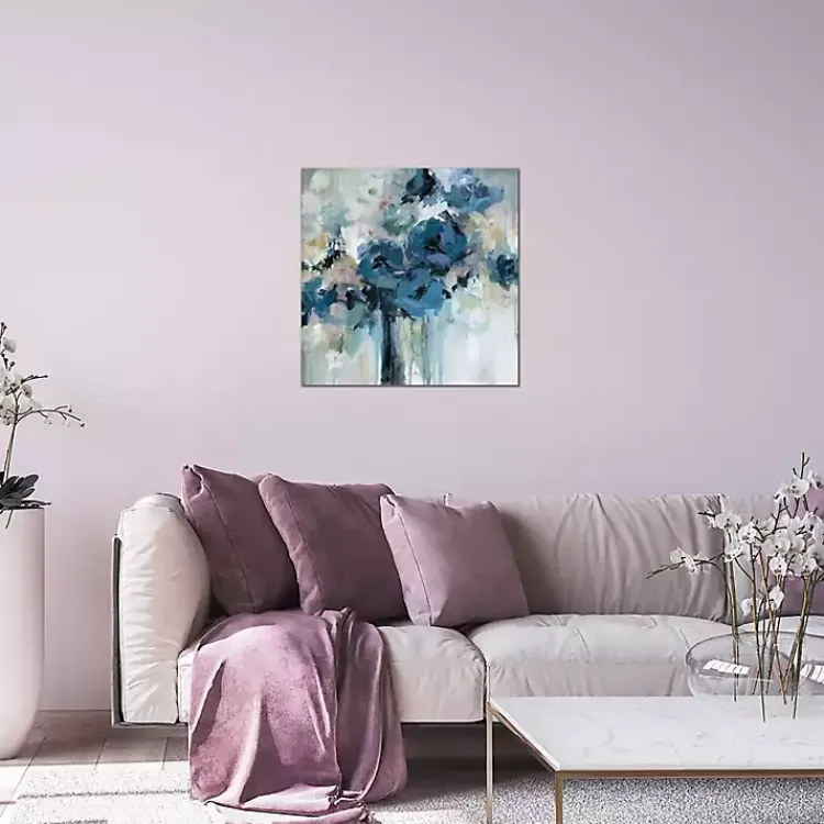Canvas Art-Kirklands Home Rose Splash Canvas Art Print Blue