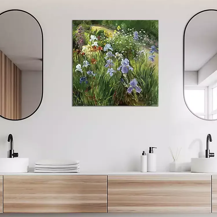 Canvas Art-Kirklands Home Irises and Oxeye Daisies Canvas Art Print Multi