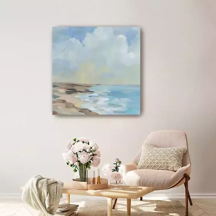 Canvas Art-Kirklands Home By the Beach Abstract Canvas Art Print